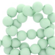 Acrylic beads 6mm round Matt Soft turquoise green